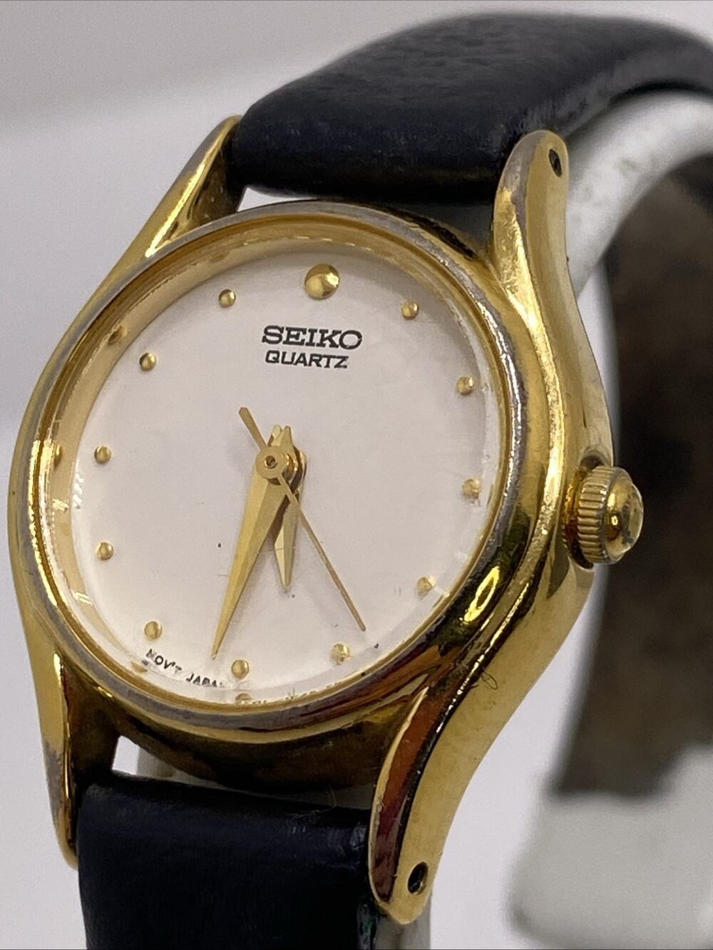 Vintage Seiko Womens Gold Tone Watch Works New Battery